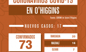 Coronavirus Covid-19: Actualización de casos en O'Higgins [INFOGRAFÍA]